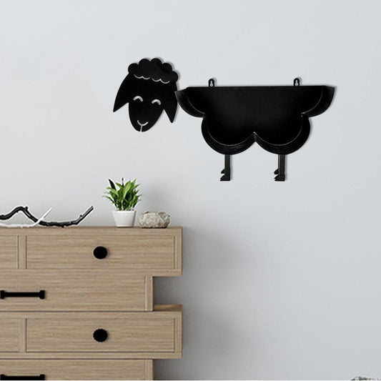 Free Standing 7 Roll Black Toilet Paper Tissue Storage Holder Stand