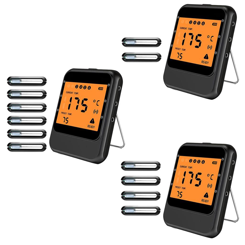 Bluetooth Meat Thermometer Large LCD Display Cooking Thermometer  2 Probes