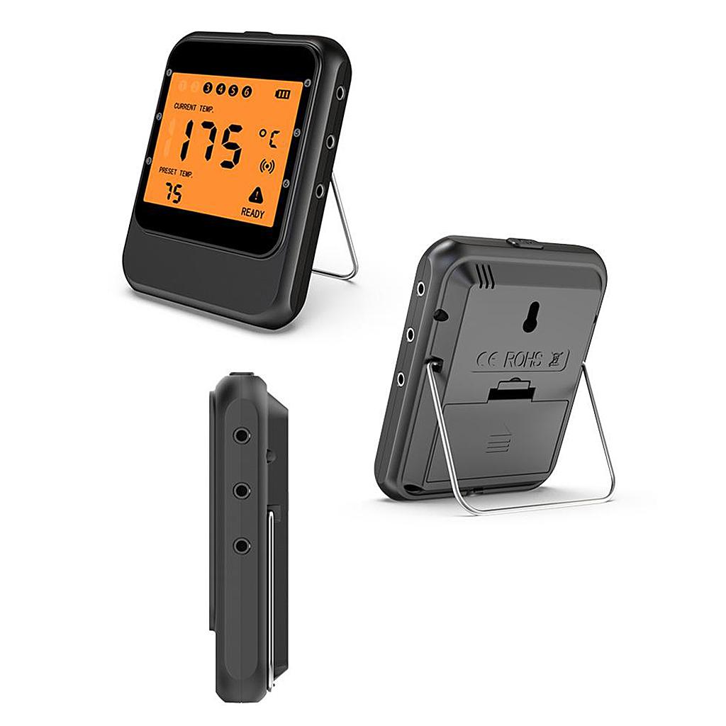 Bluetooth Meat Thermometer Large LCD Display Cooking Thermometer  4 Probes
