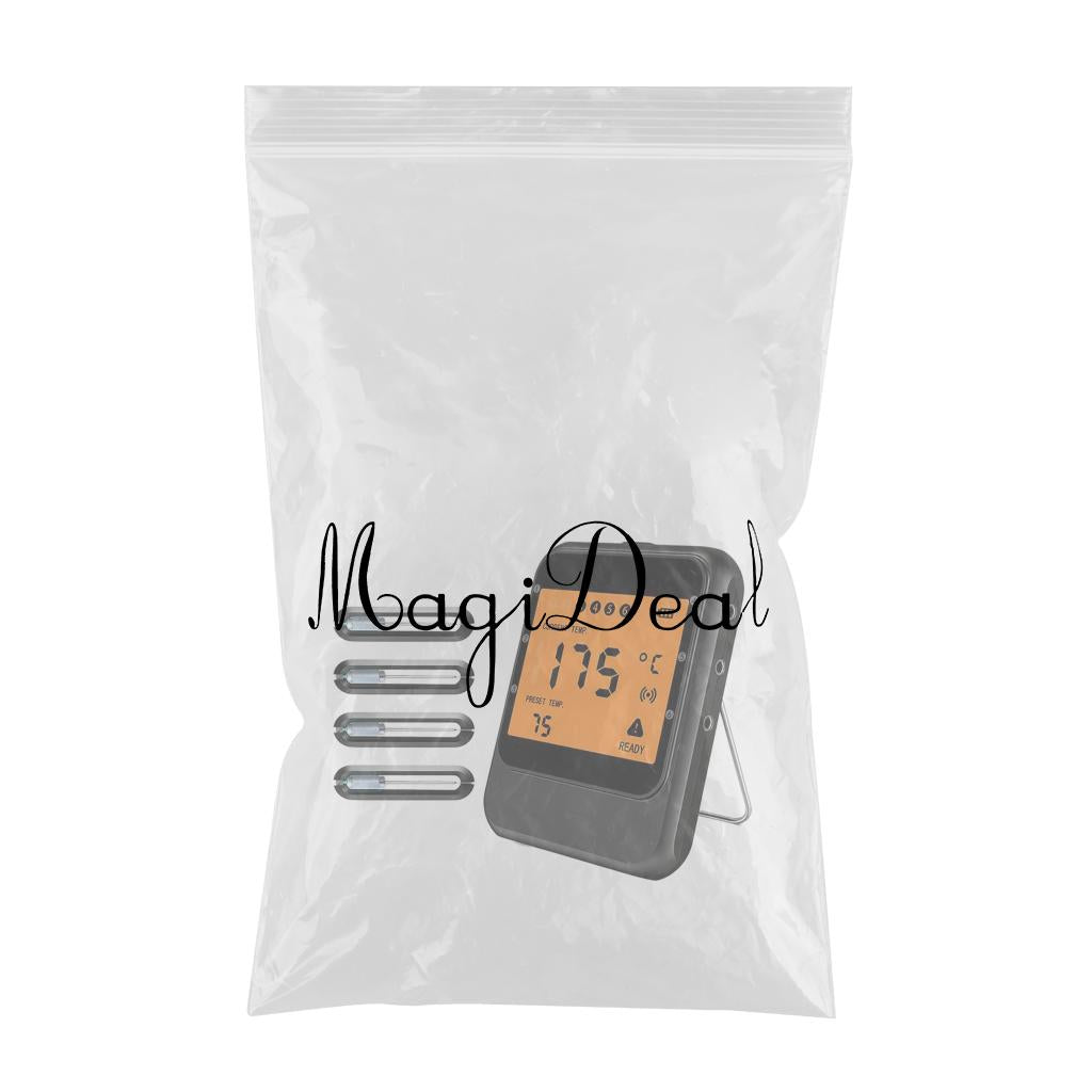 Bluetooth Meat Thermometer Large LCD Display Cooking Thermometer  4 Probes