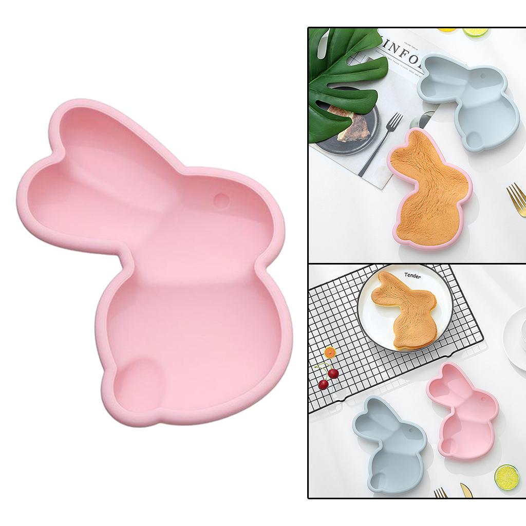 Easter Cake Mold Chocolate Candy Mold Fondant Making Tool Rabbit Pink