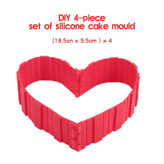 4x Silicone Cake Mold DIY Baking Mould Tools Kitchen Bakeware