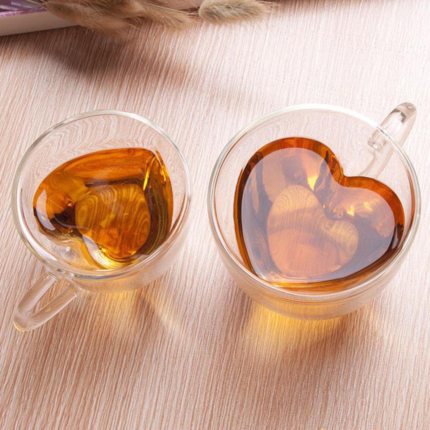 Small Clear Glass Tea Coffee Cup Mug Hot Chocolate Home KItchen Mugs 240ml