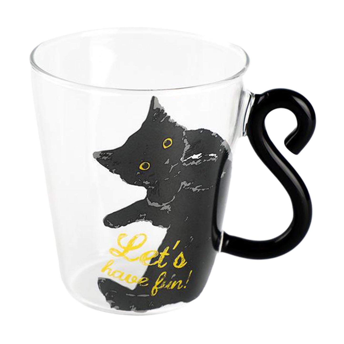 Creative Cute Cat Coffee Mug Glass Cup Milk Juice Tea Cup 300ml Style 2