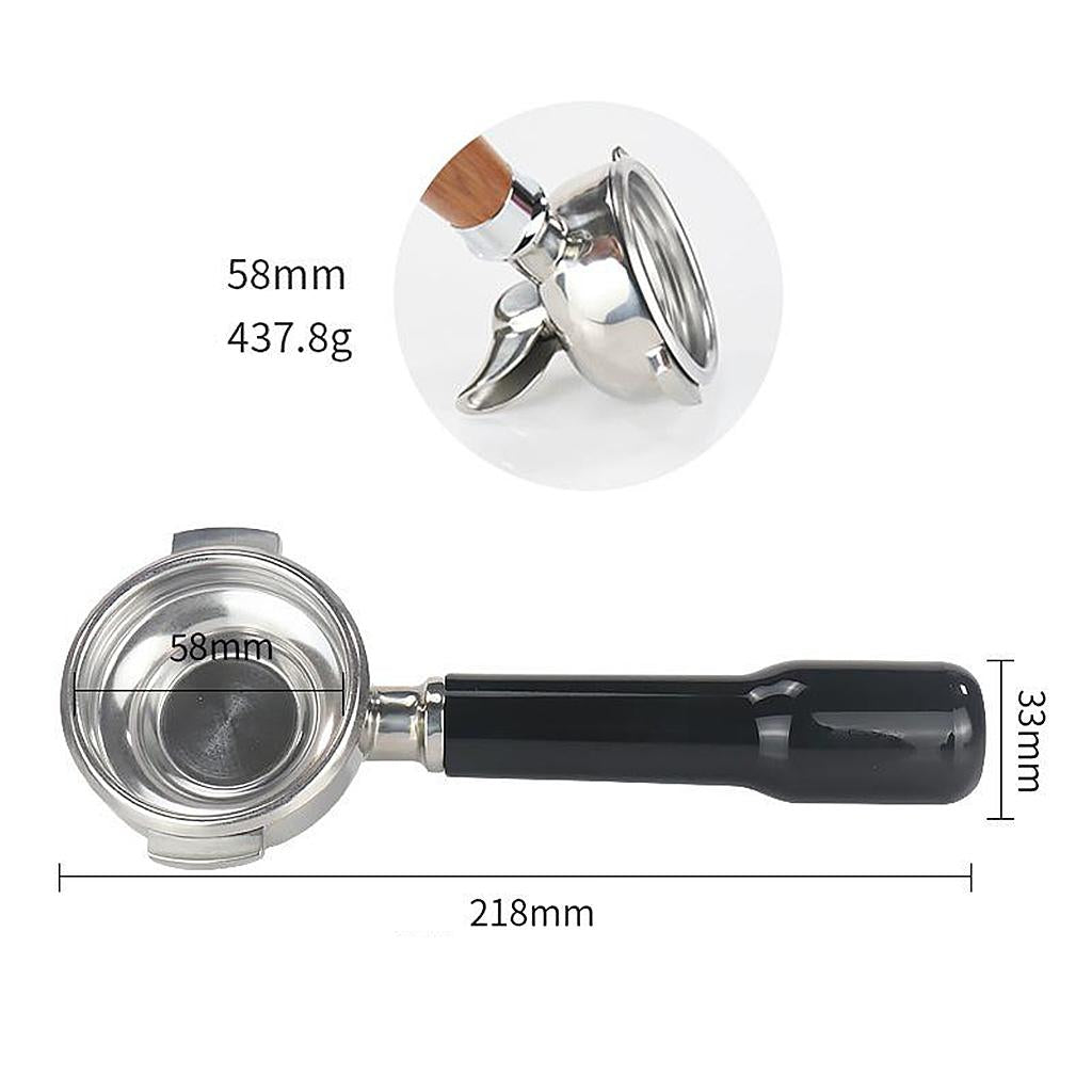 58mm Portafilter with Spout for Expobar E61 Coffee Machine, Stainless Steel Single Spout A