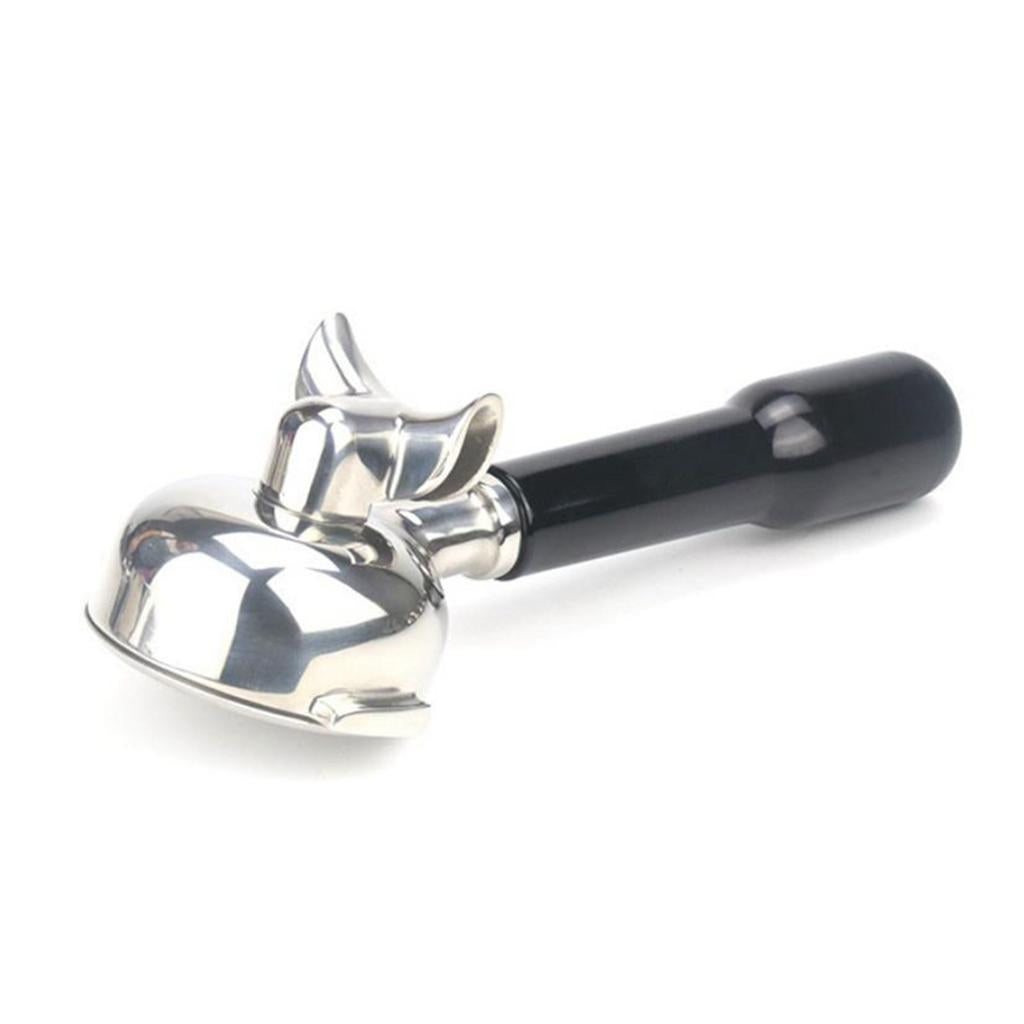 58mm Portafilter with Spout for Expobar E61 Coffee Machine, Stainless Steel Dual Spouts A