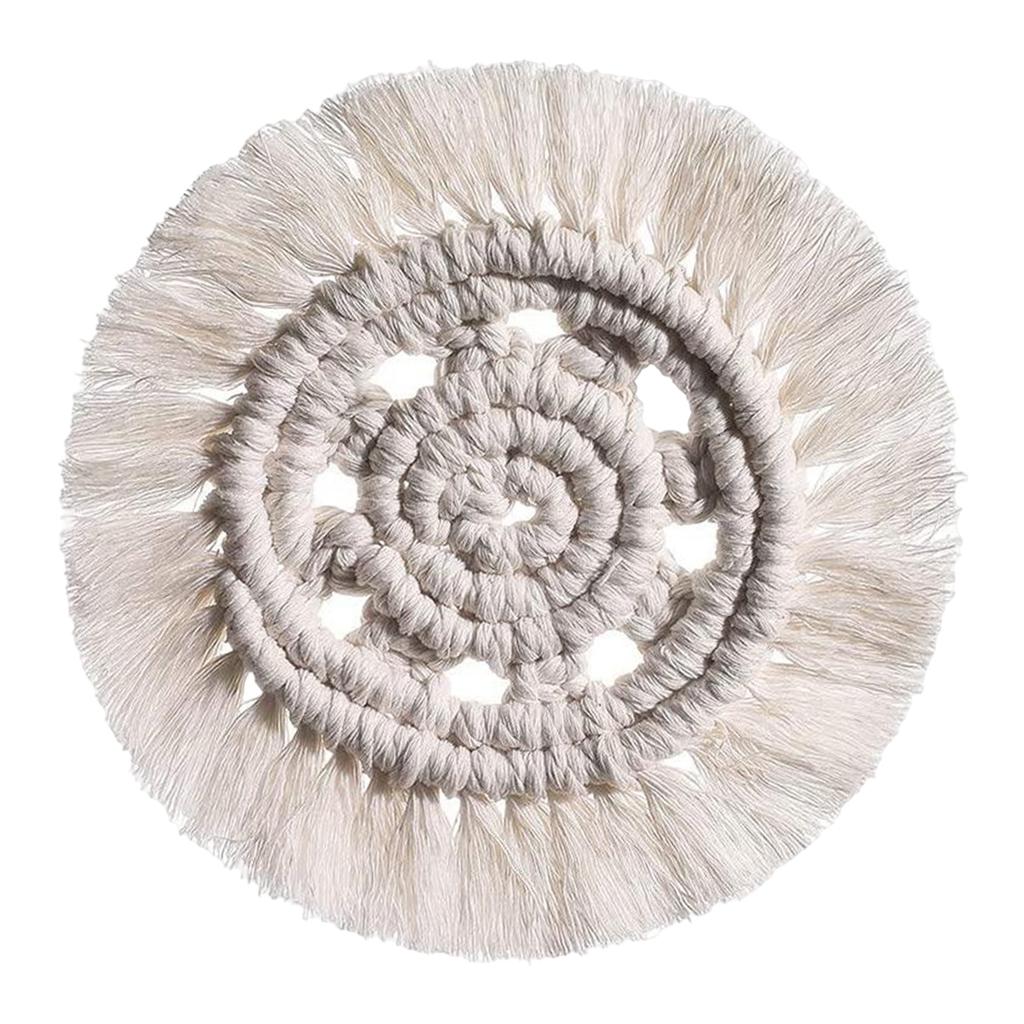 Handmade Braided Cup Mat Macrame Coasters Pad Table Mat Cotton  Style 3