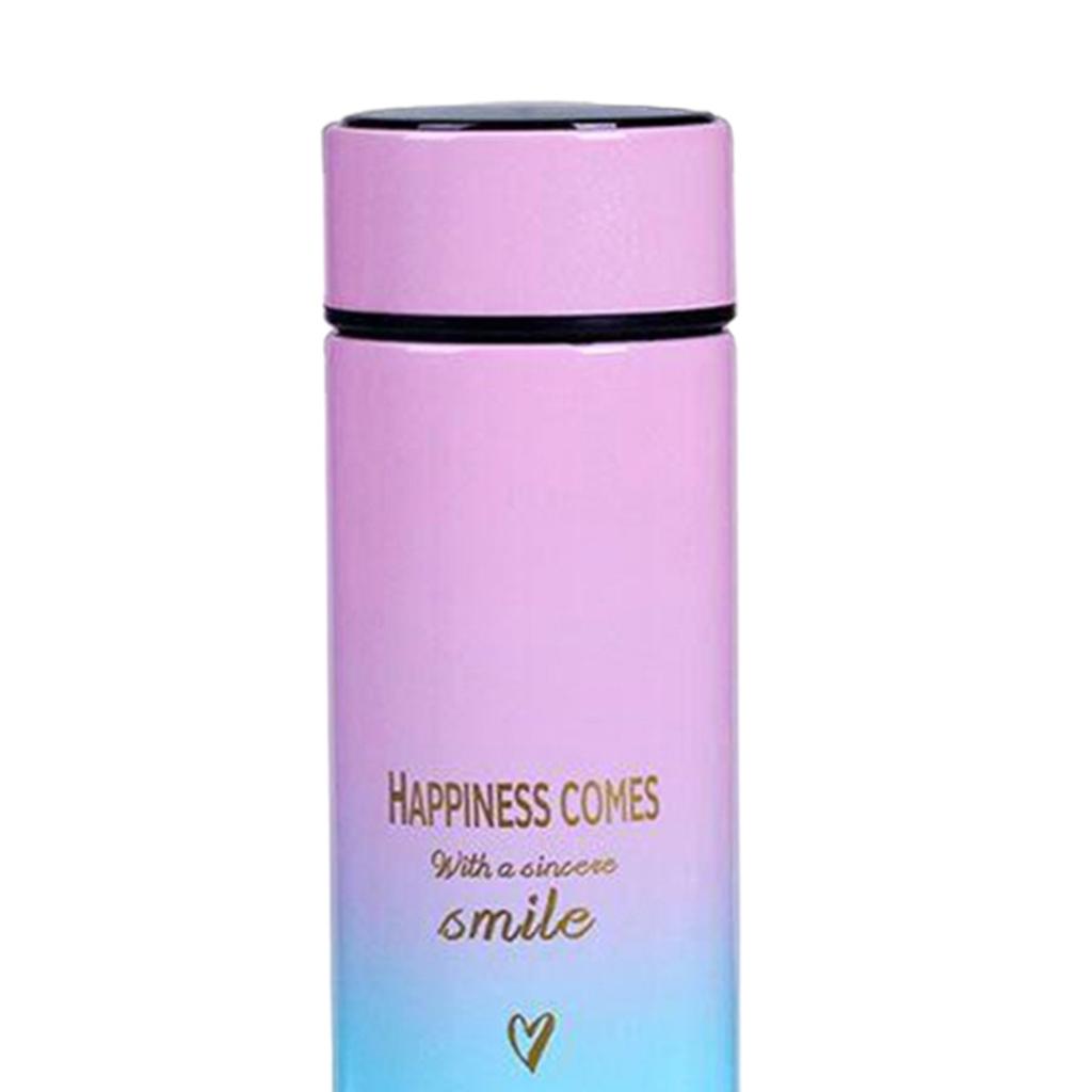 Travel Mugs Insulated Water Bottle 500ml LED Display Water Cup Blue Pink