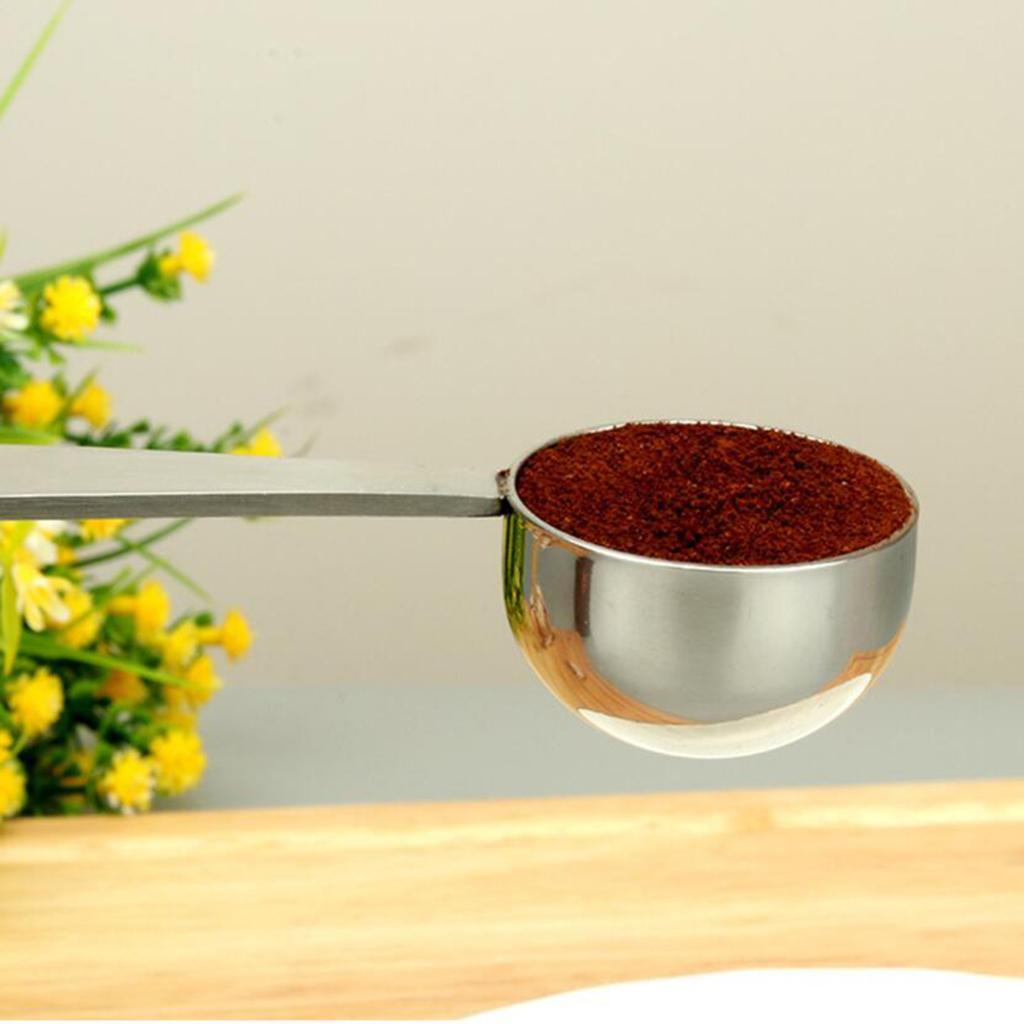 Espresso Coffee Measuring Spoon Coffee Scoop Kitchen Tool Silver