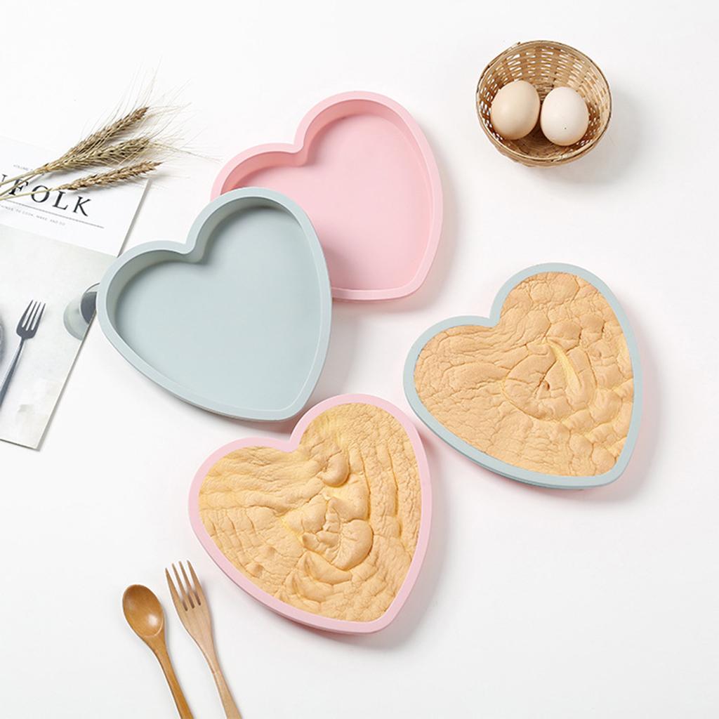 Silicone Cake Mold Cake Heart Shape Mousse Cake Moulds  6Inch Blue