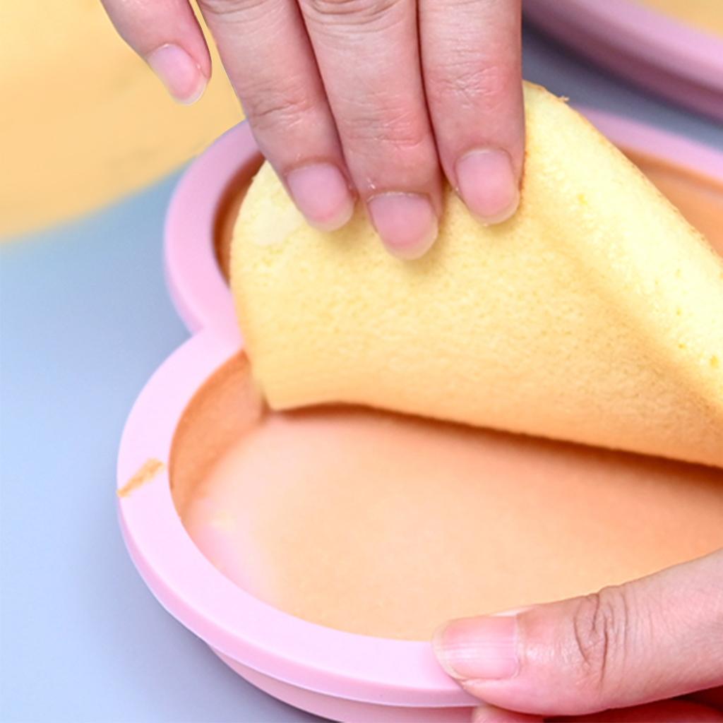 Silicone Cake Mold Cake Heart Shape Mousse Cake Moulds  6Inch Pink