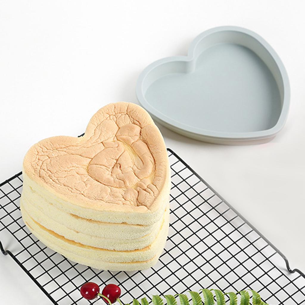 Silicone Cake Mold Cake Heart Shape Mousse Cake Moulds  8Inch Blue