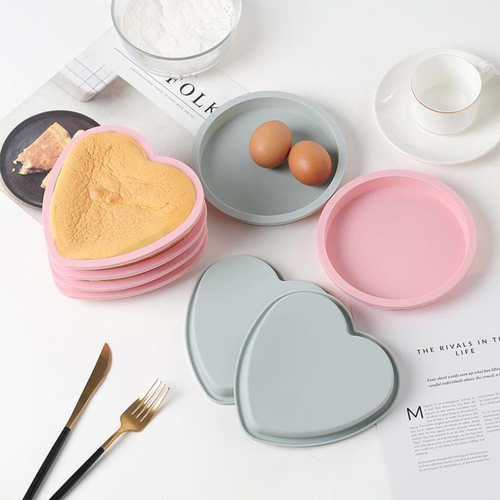 Silicone Cake Mold Cake Heart Shape Mousse Cake Moulds  8Inch Blue
