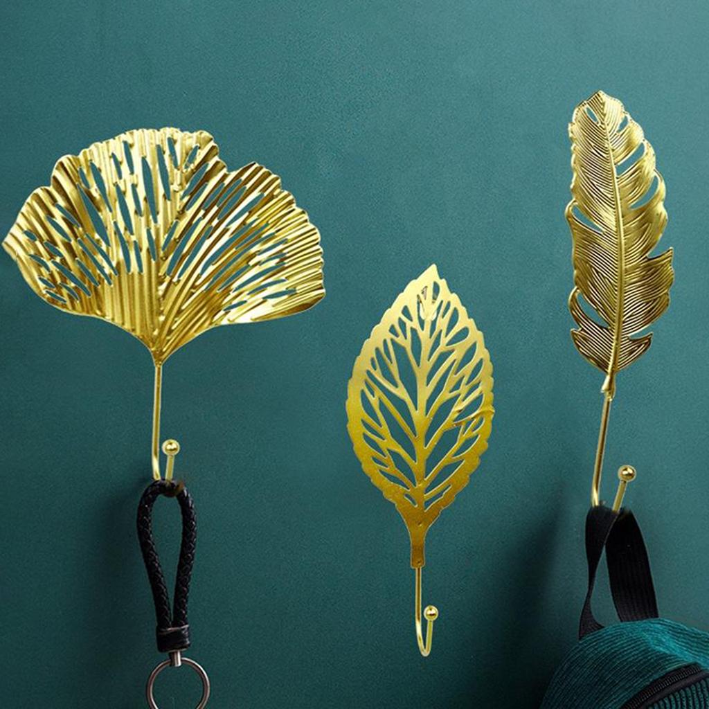 Leaf Shape Hook Door Wall Wardrobe Clothes Bag Key Hanger Home Decor Style 2