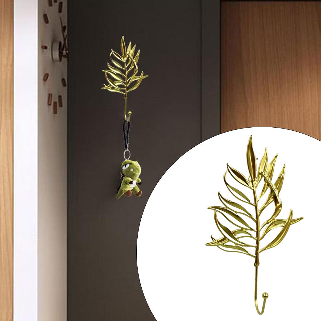 Leaf Shape Hook Door Wall Wardrobe Clothes Bag Key Hanger Home Decor Style 3