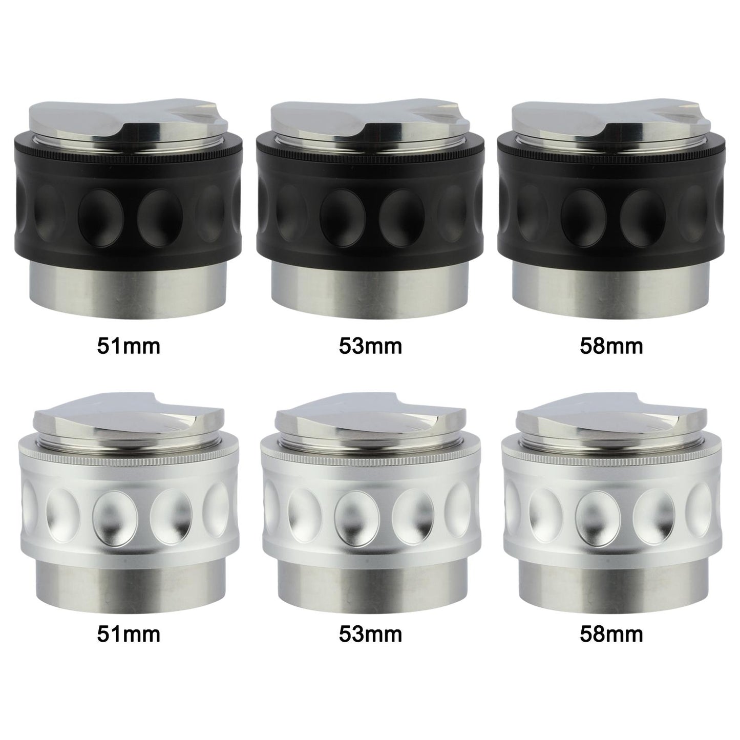 Coffee Distributor Tamper Dual Head Coffee Leveler Distribution 51mm Black