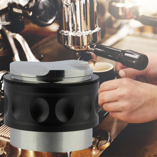 Coffee Distributor Tamper Dual Head Coffee Leveler Distribution 53mm Black