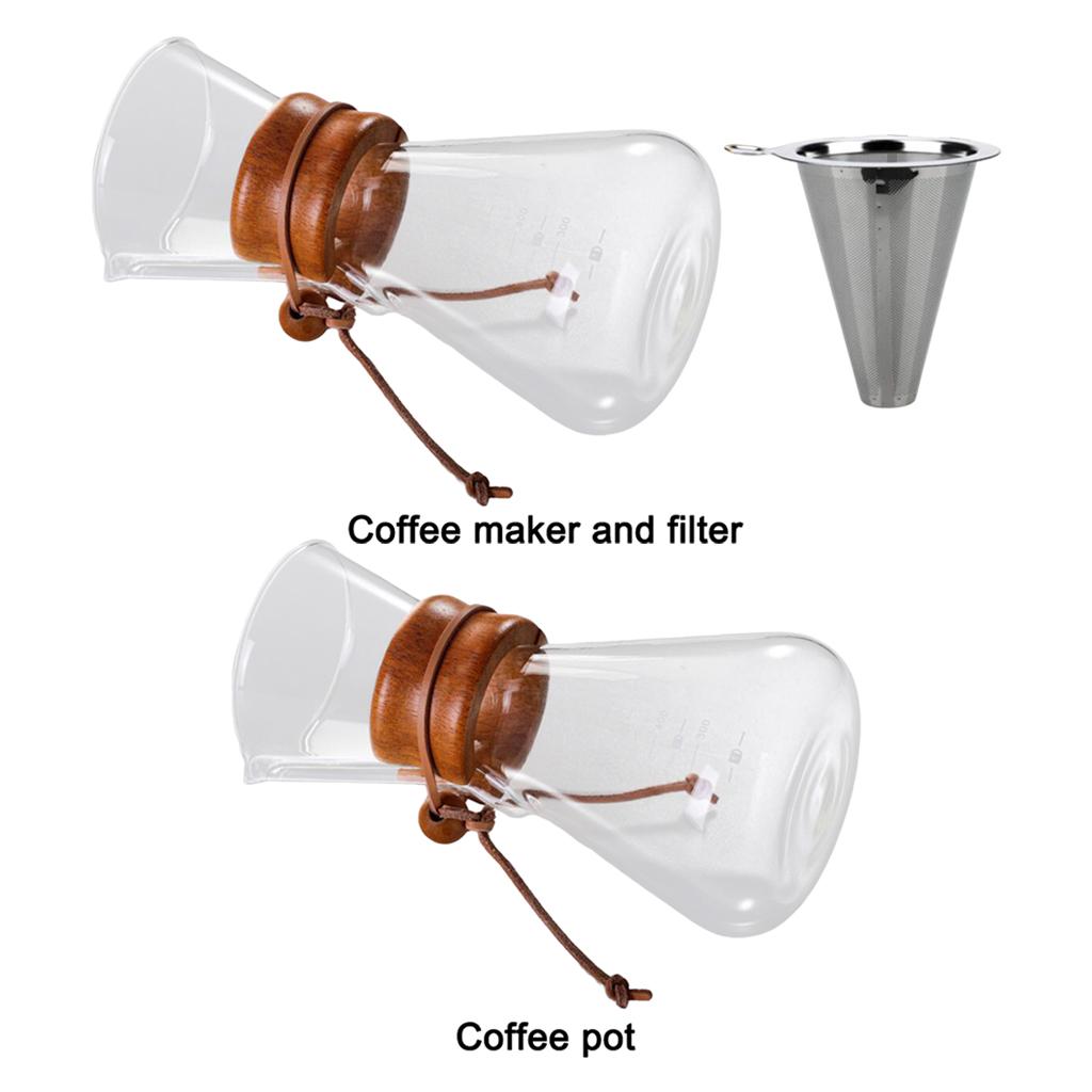 Heat Resistant Glass Teapot Coffee Tea Leaf Herbal Pot 600ml