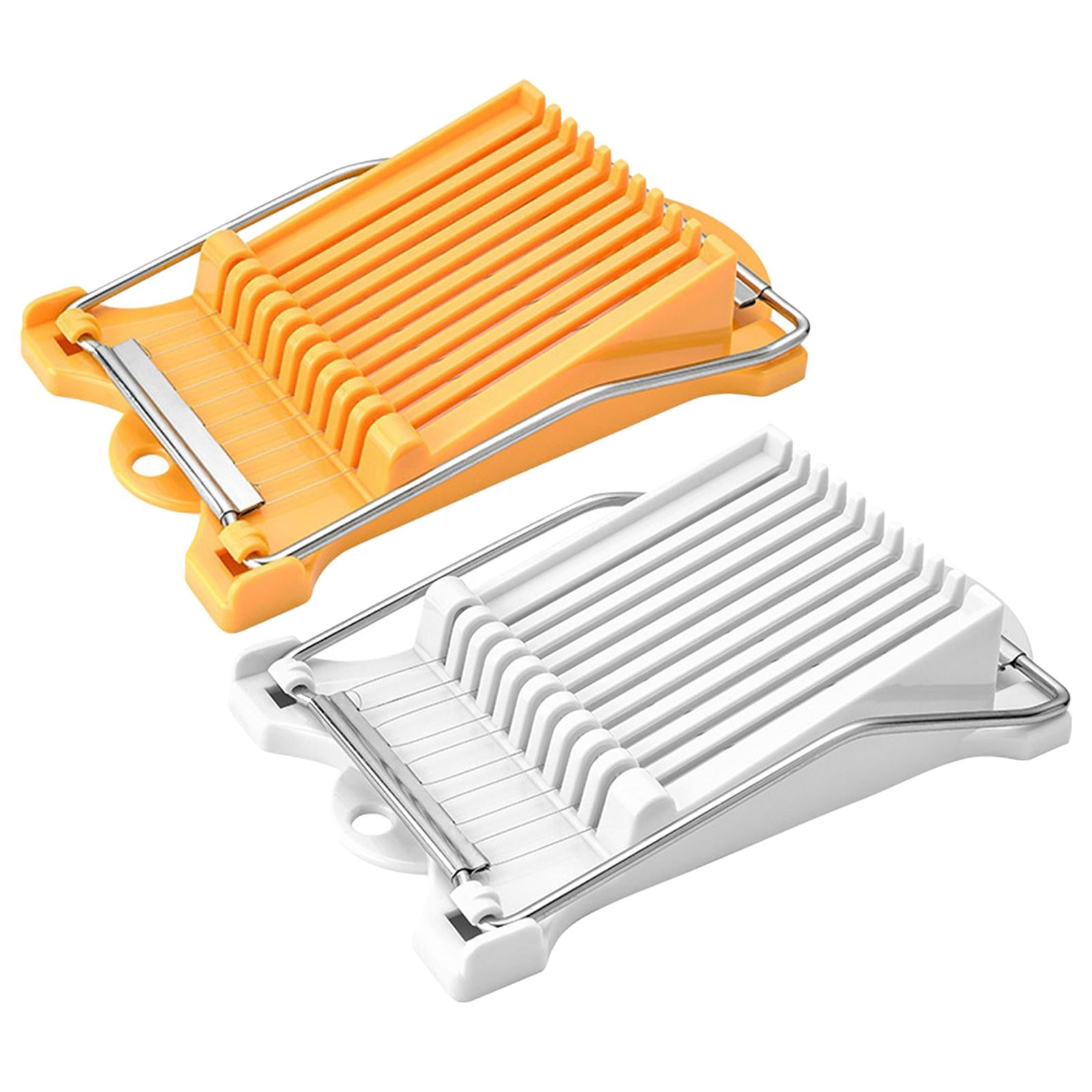Meat Slicer Egg Fruit Slicer Food Cheese Sushi Cutter with 10 Wires White