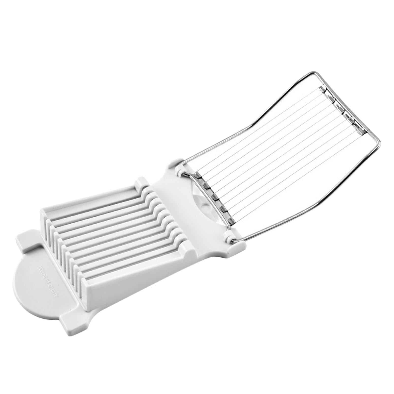 Meat Slicer Egg Fruit Slicer Food Cheese Sushi Cutter with 10 Wires White