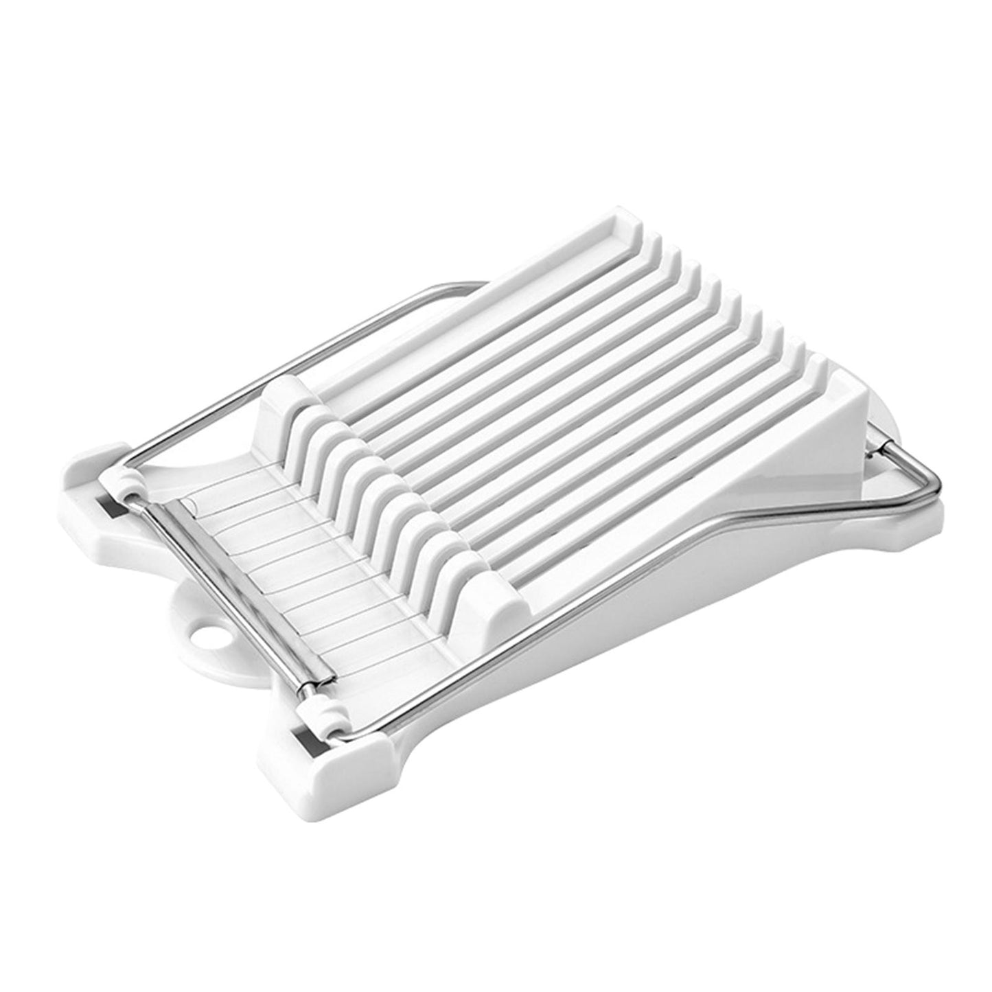 Meat Slicer Egg Fruit Slicer Food Cheese Sushi Cutter with 10 Wires White