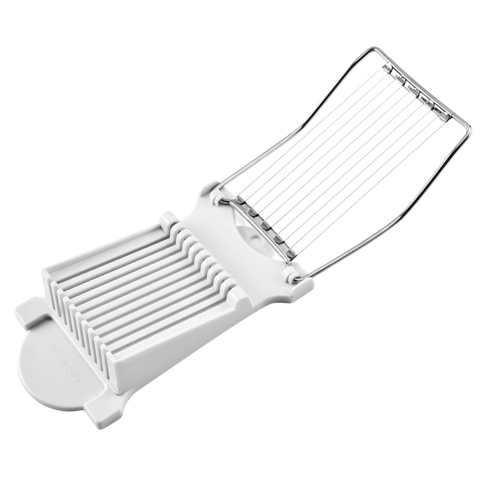 Meat Slicer Egg Fruit Slicer Food Cheese Sushi Cutter with 10 Wires White