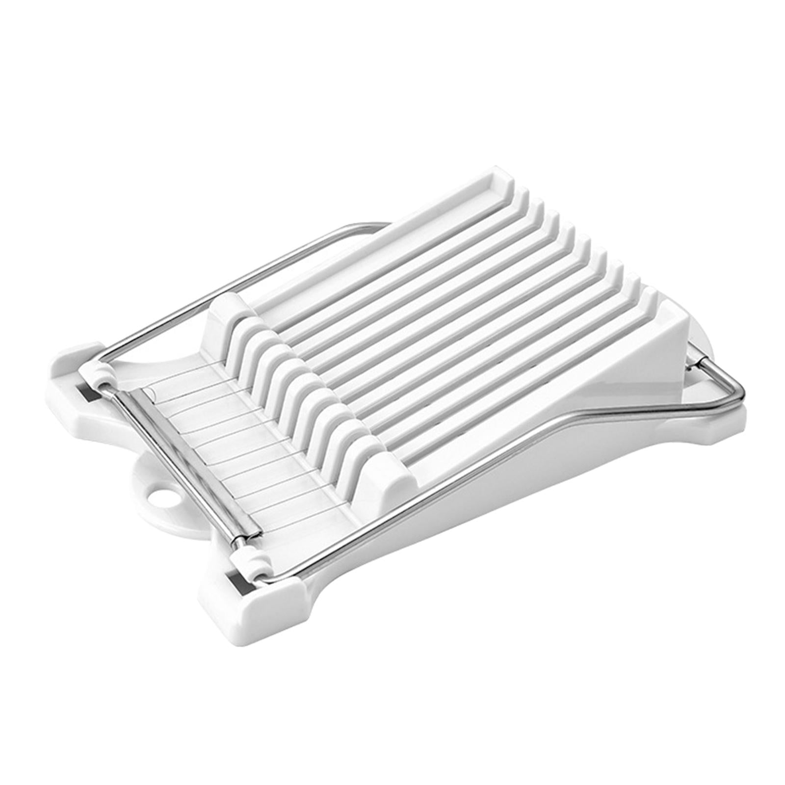 Meat Slicer Egg Fruit Slicer Food Cheese Sushi Cutter with 10 Wires White