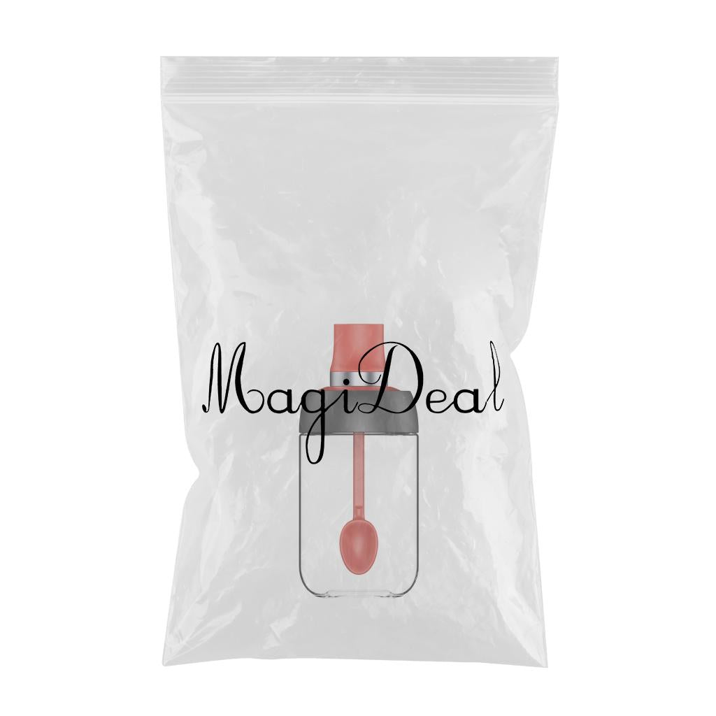 Kitchen Condiment Pots & Lid Sealed Store Various Spices Red Spoon