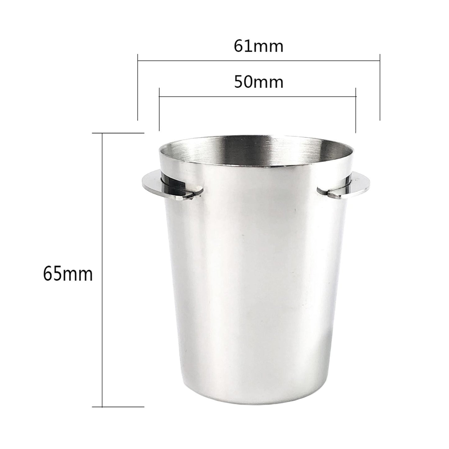 Utility Coffee Dosing Cup Sniffing Mug Fit For 51mm Espresso Machine Silver