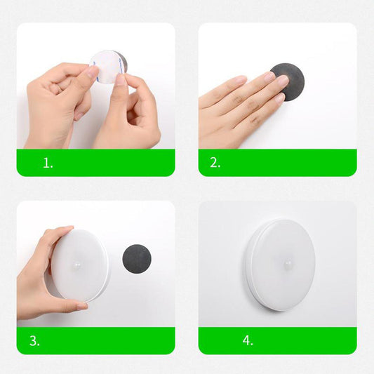 LED Motion Sensor Night Light Living Room Bedroom Lamp Choice 3 Warm Light