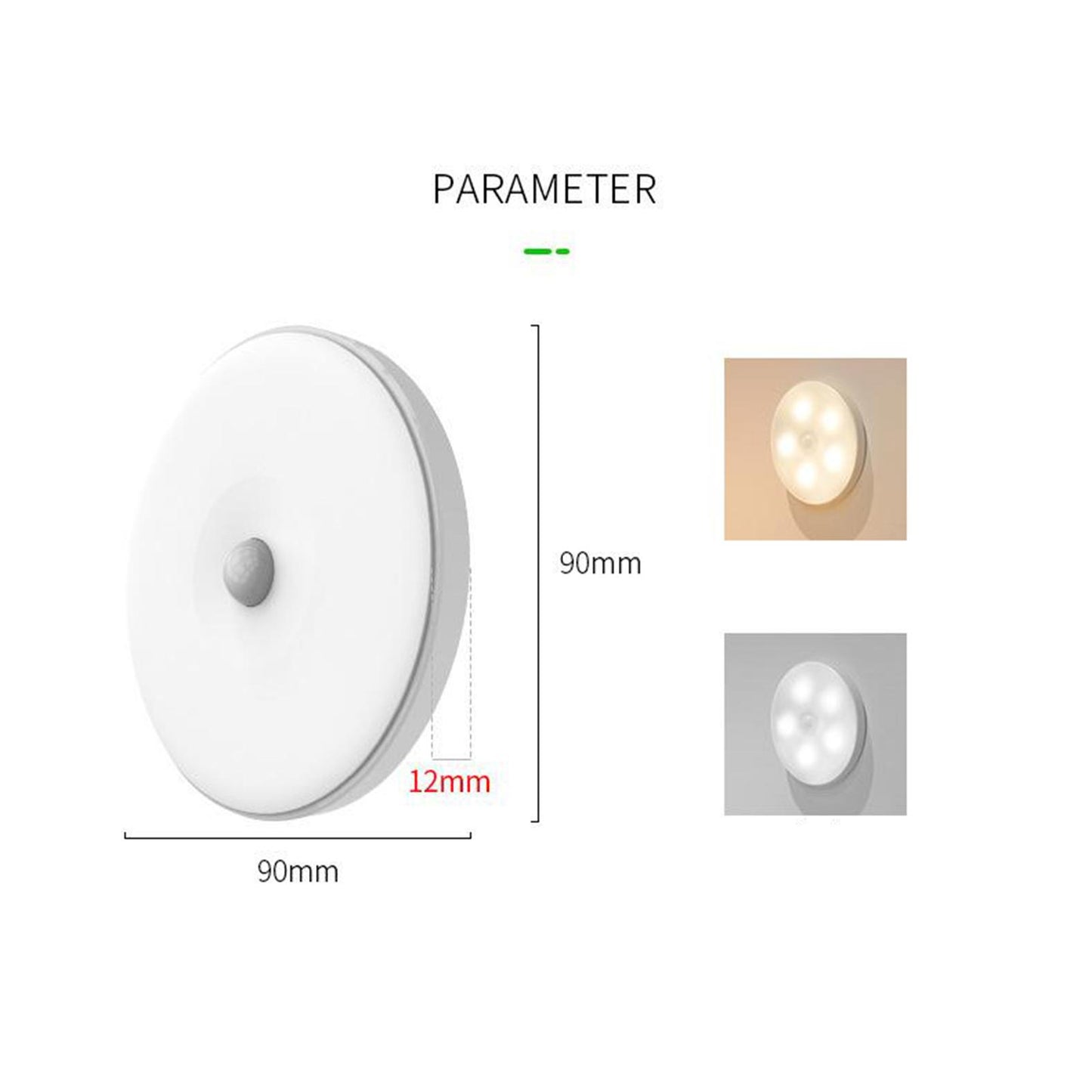 LED Motion Sensor Night Light Living Room Bedroom Lamp Choice 3 Warm Light