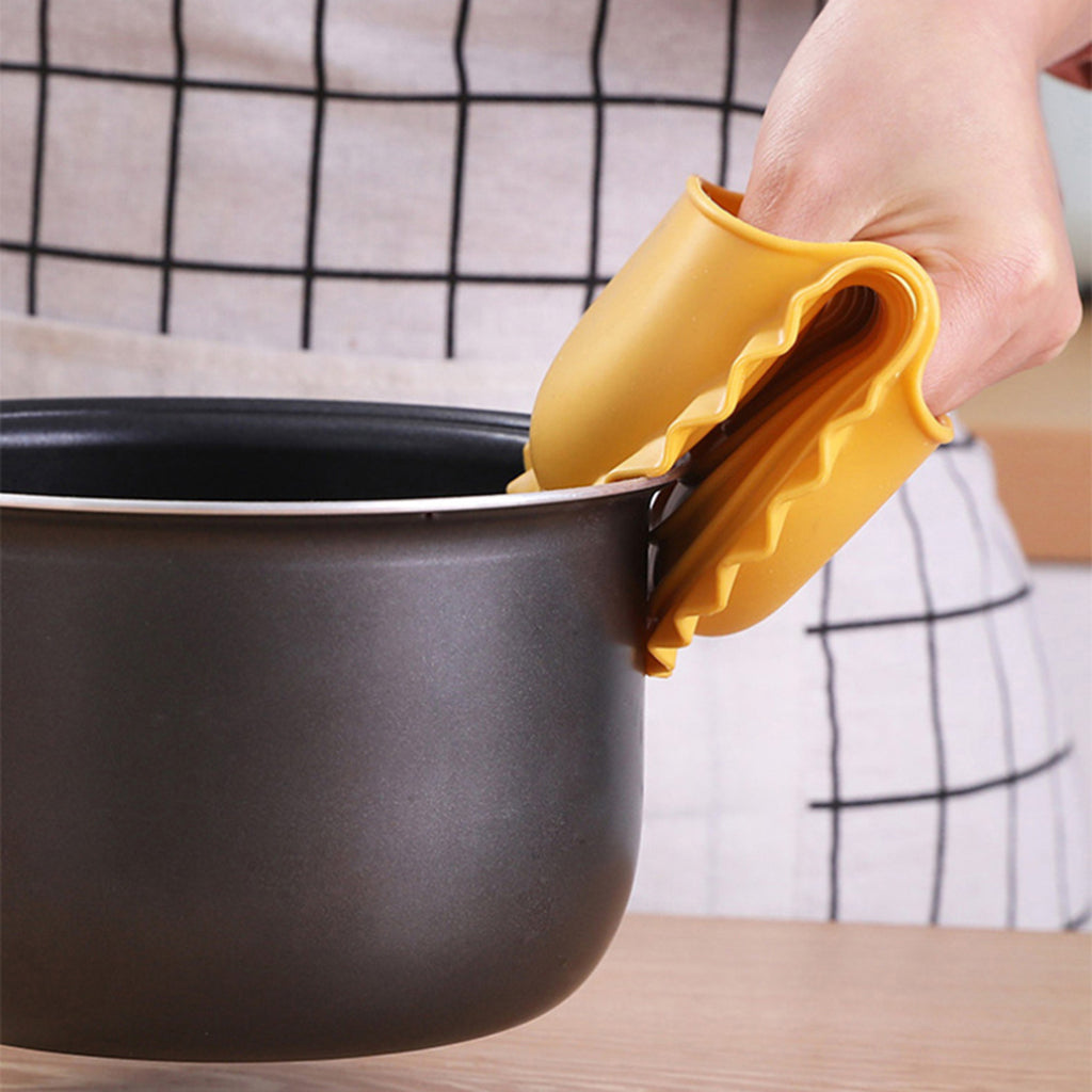 Durable Anti-slip Oven Glove Pot Holder Household Accessories Yellow