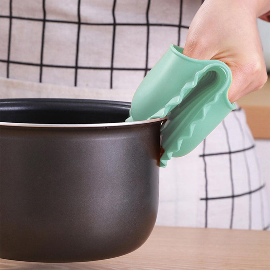 Durable Anti-slip Oven Glove Pot Holder Household Accessories Light Green