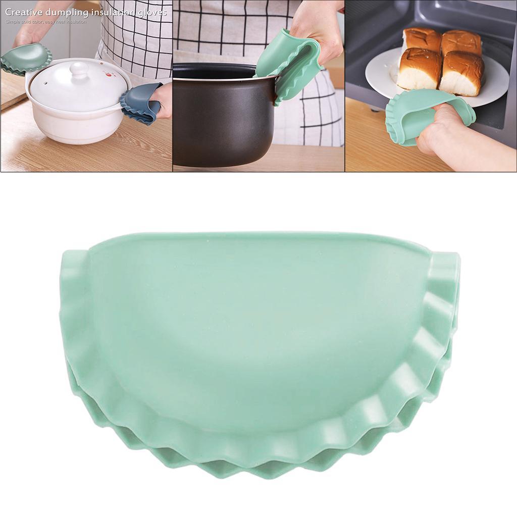 Durable Anti-slip Oven Glove Pot Holder Household Accessories Light Green