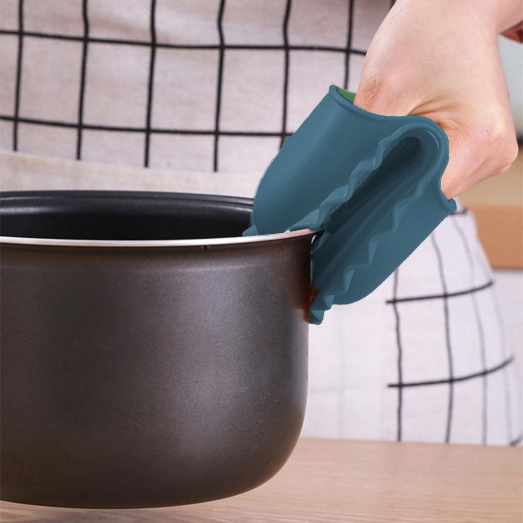 Durable Anti-slip Oven Glove Pot Holder Household Accessories Dark Blue