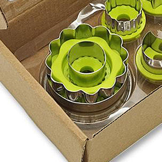 6pcs/Set Cookie Cutters Baking Set Round Heart Star Moon Stainless Steel