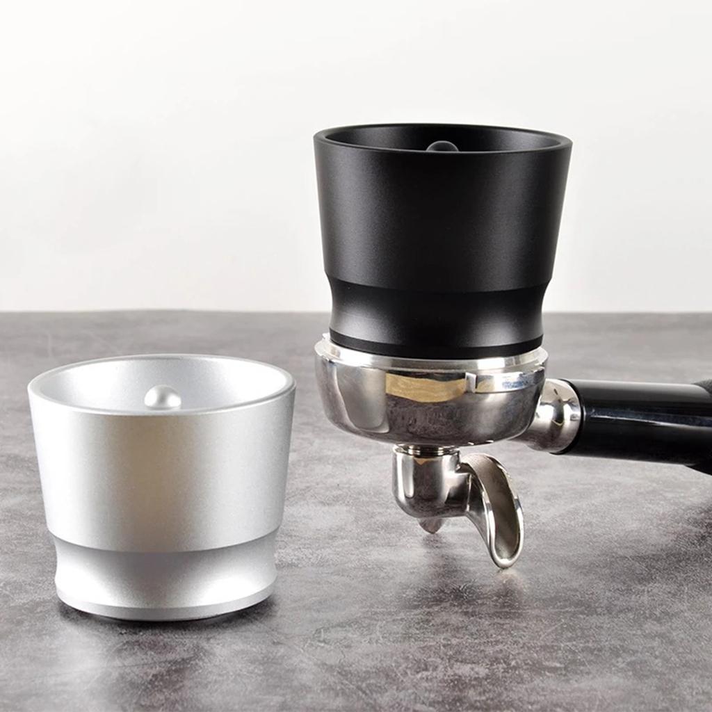 Coffee Dosing Ring Powder Receiver Cup For Espresso Machine Durable Black