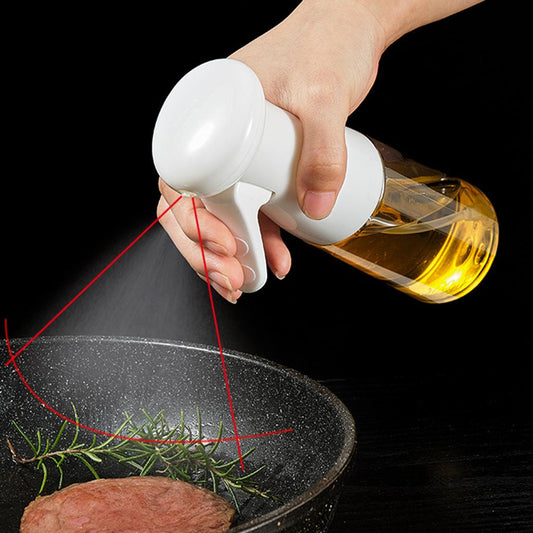 Refillable Oil Sprayer Portable Oil Dispenser for Baking BBQ Silicone Clip white 3 in 1