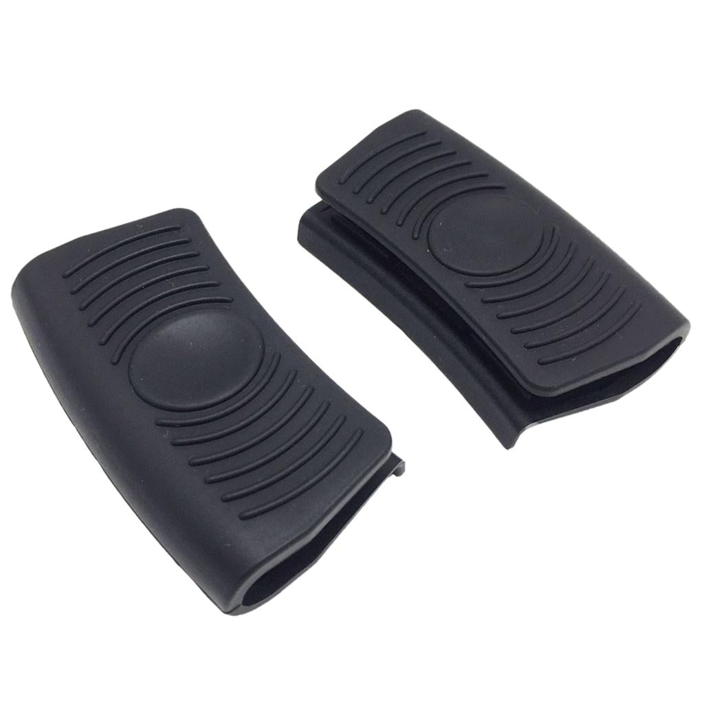 Heat-Resistance Silicone Pan Handle Holder Cover Grip Kitchen 2pcs black