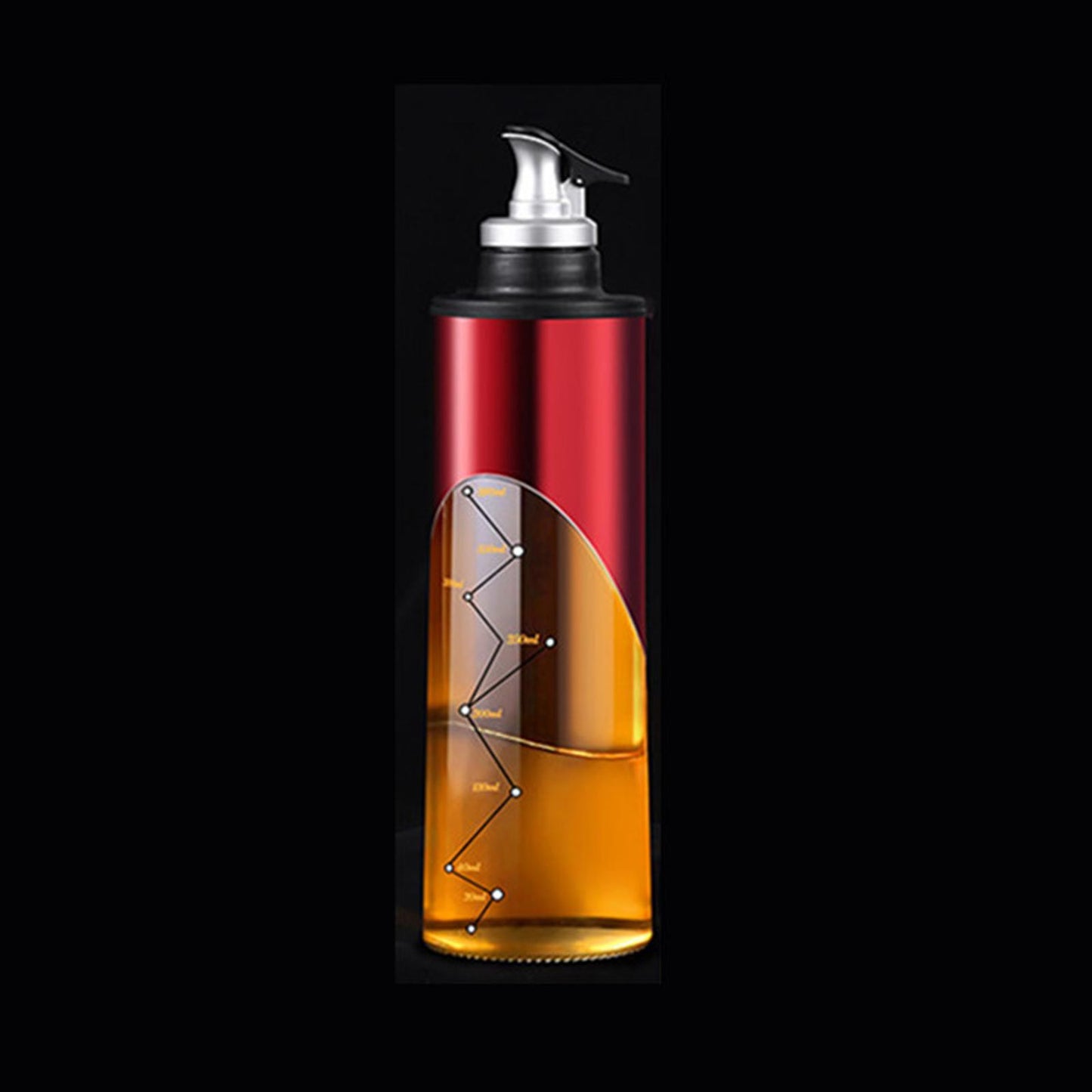 Glass Olive Oil Vinegar Liquor Dispenser Wine Pourer Bar Tools Bottle Red