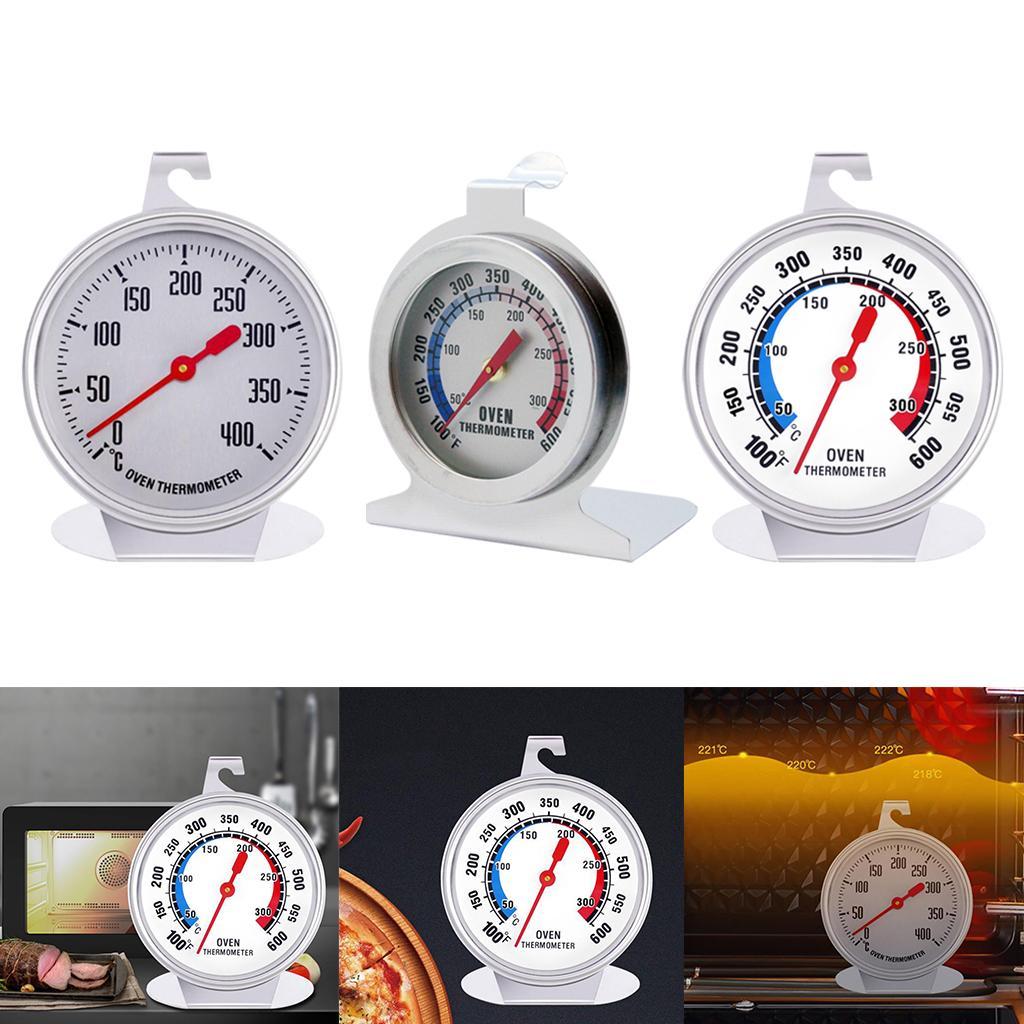 Stainless Steel Instant Read Oven/Grill/Smoker Monitoring Thermometer Silver