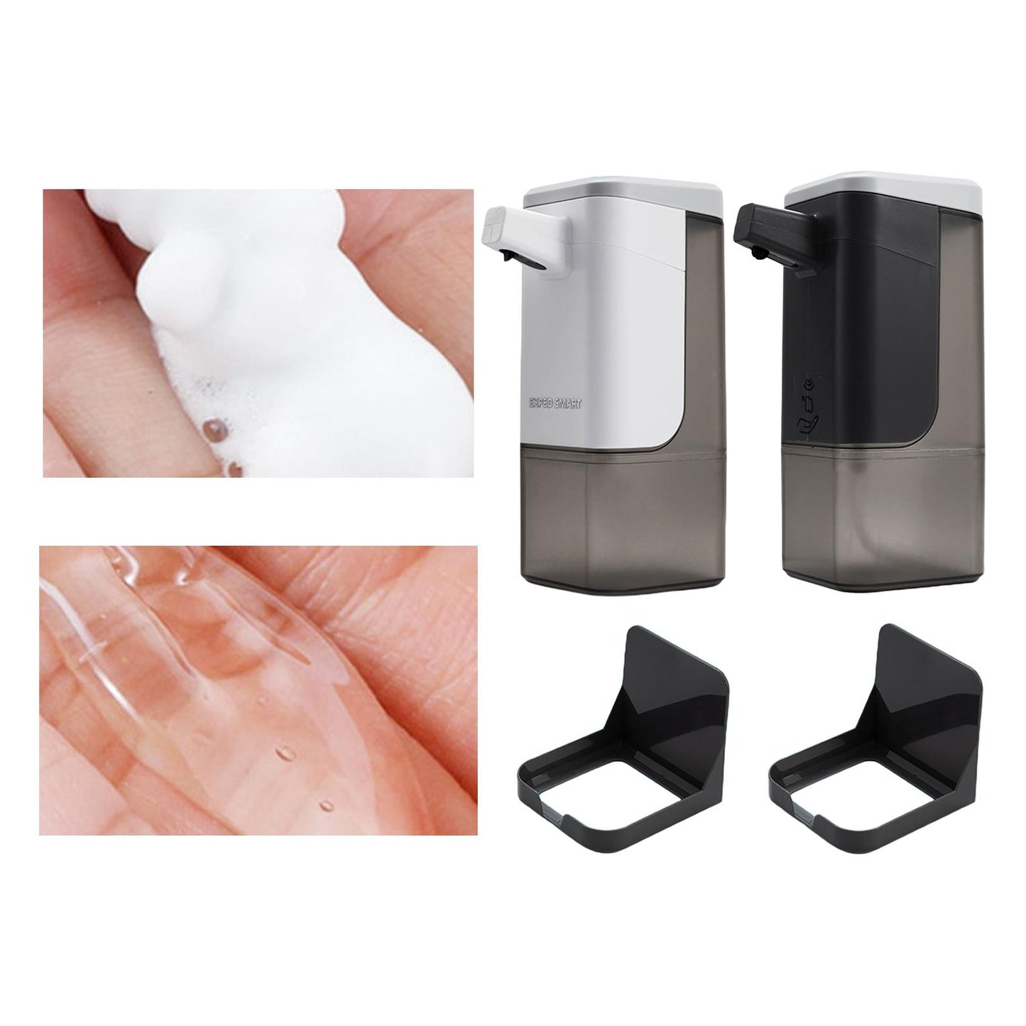 600ml Soap Dispenser Infrared Sensor Adjustable Hand Washer Non-Contact White Foam