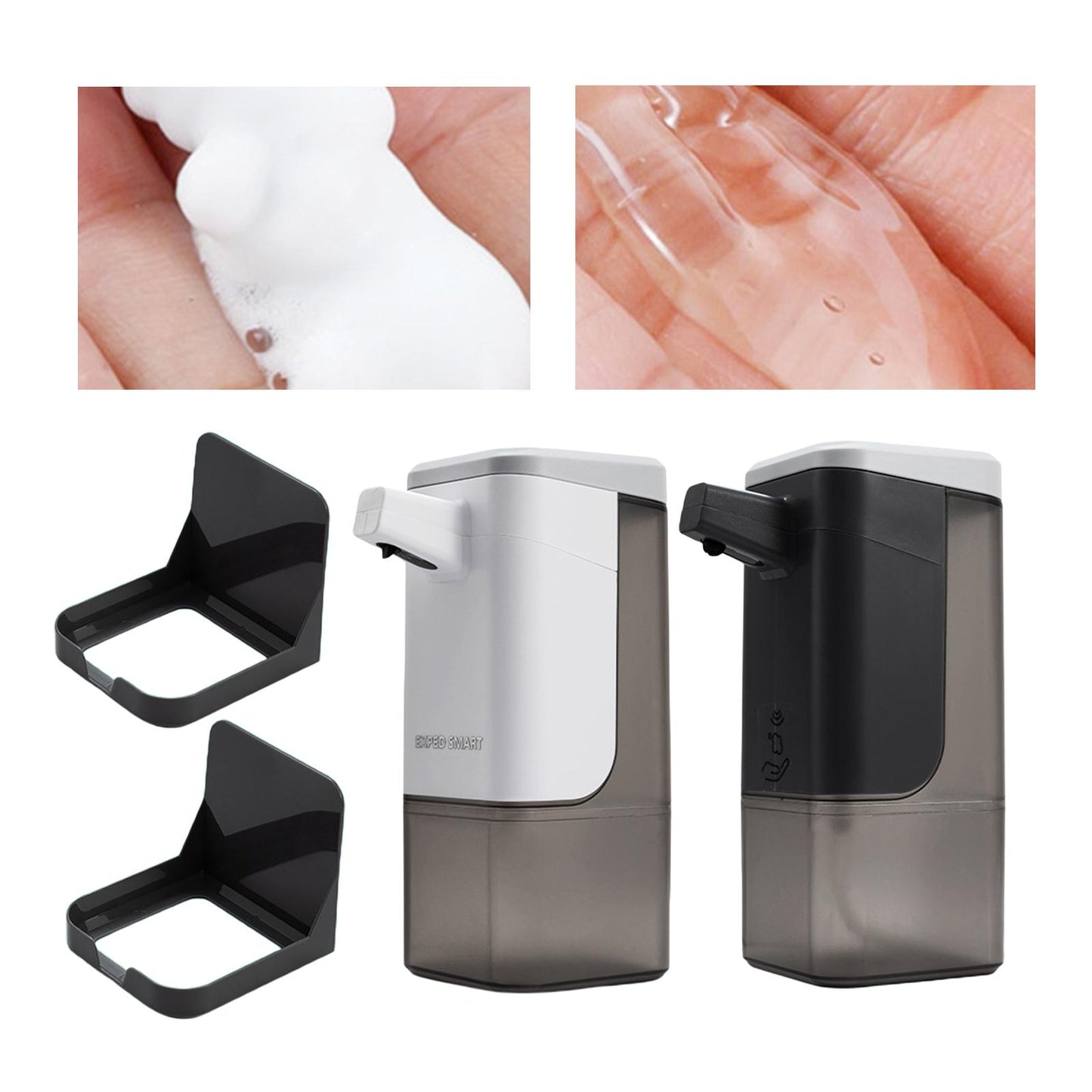 600ml Soap Dispenser Infrared Sensor Adjustable Hand Washer Non-Contact White Foam