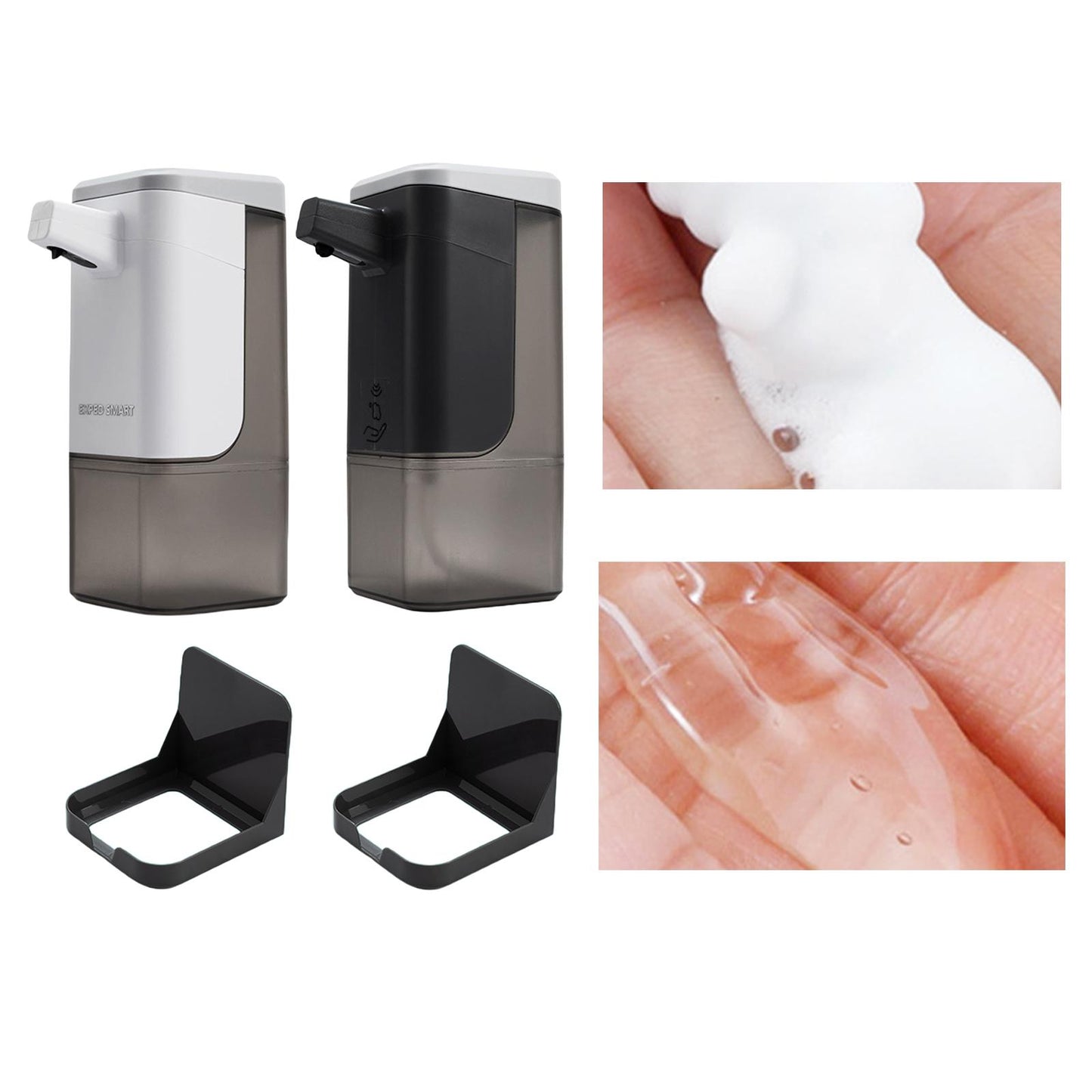 600ml Soap Dispenser Infrared Sensor Adjustable Hand Washer Non-Contact White Foam