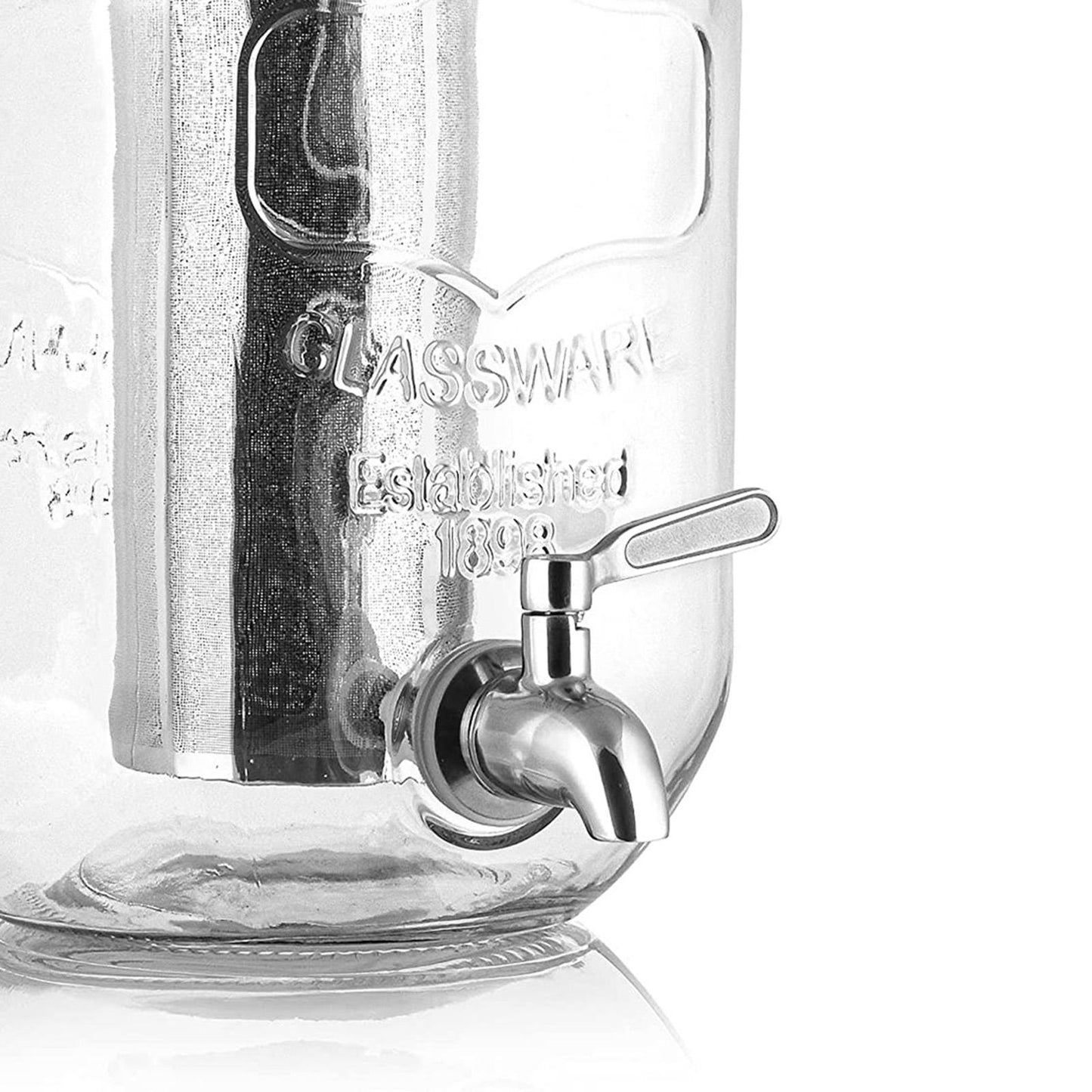Drinks Dispenser Clear with Lid Juice Dispenser for Kitchen Accessories Stainless Steel Head