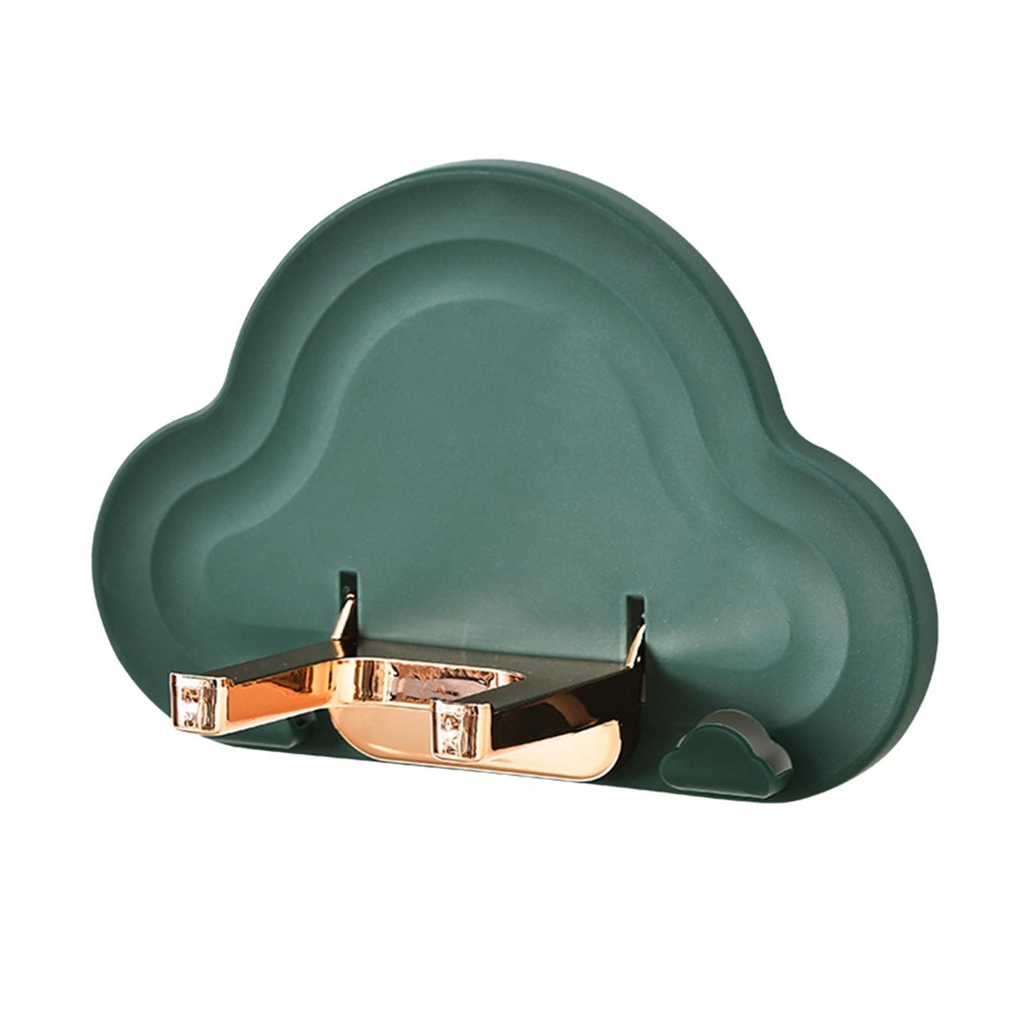Wall Hair Dryer Holder Storage Stand Folding Rack Bathroom Styling Tool green