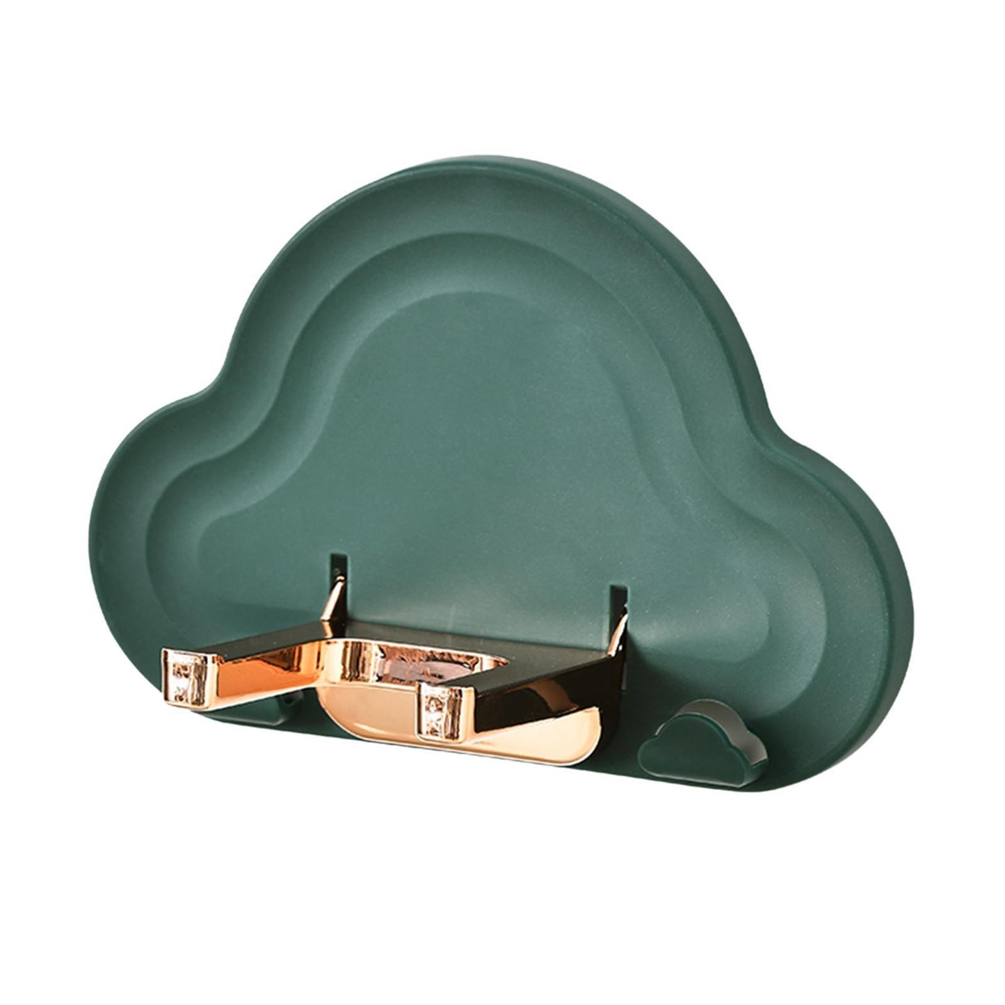 Wall Hair Dryer Holder Storage Stand Folding Rack Bathroom Styling Tool green