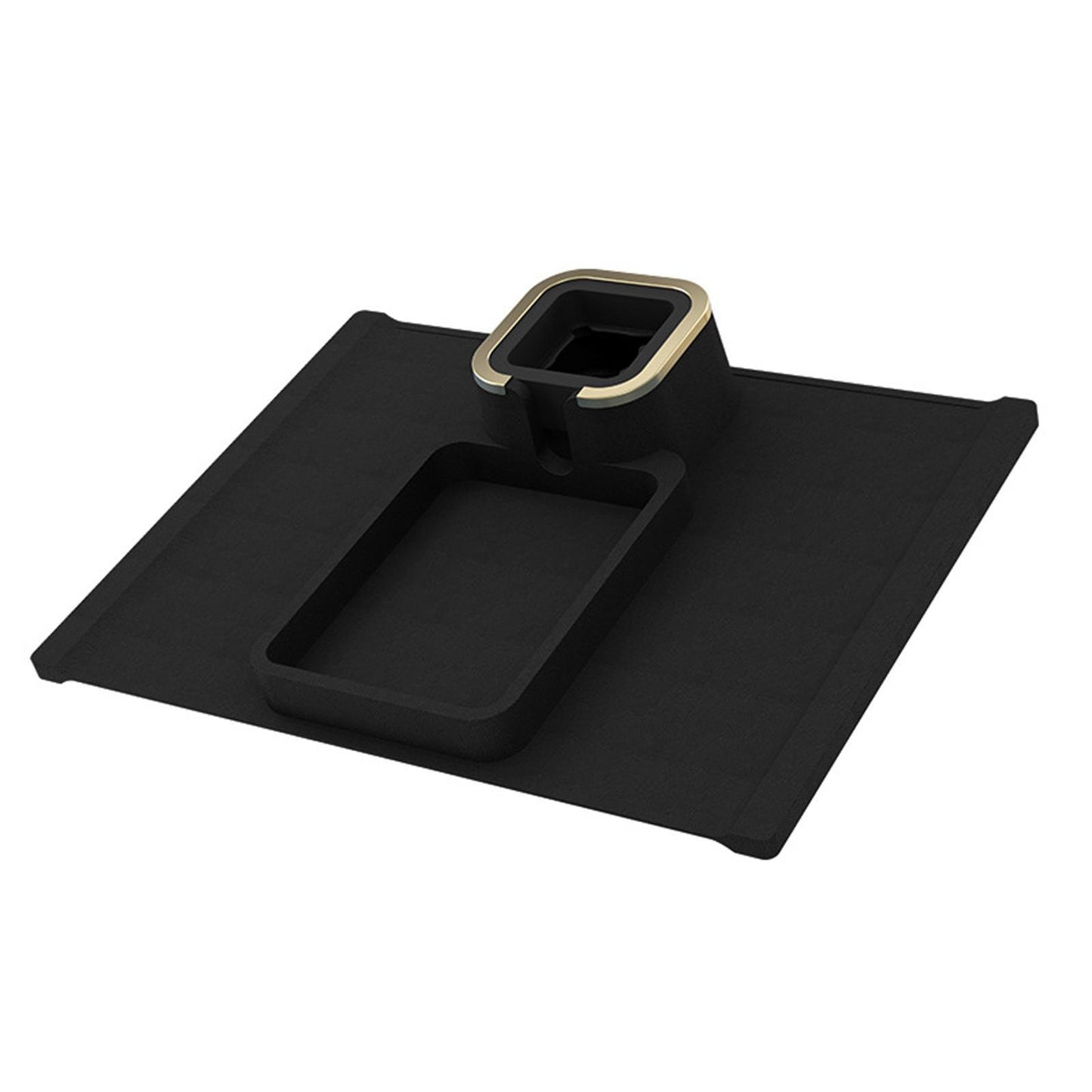 Sofa Cup Holder Tray Adjustable Anti-Slip for Armrest Chair Remote Control black