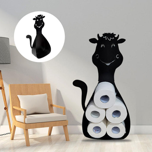 Cute Animal Figure Statue Toilet Paper Holder Office Ornament  Cow