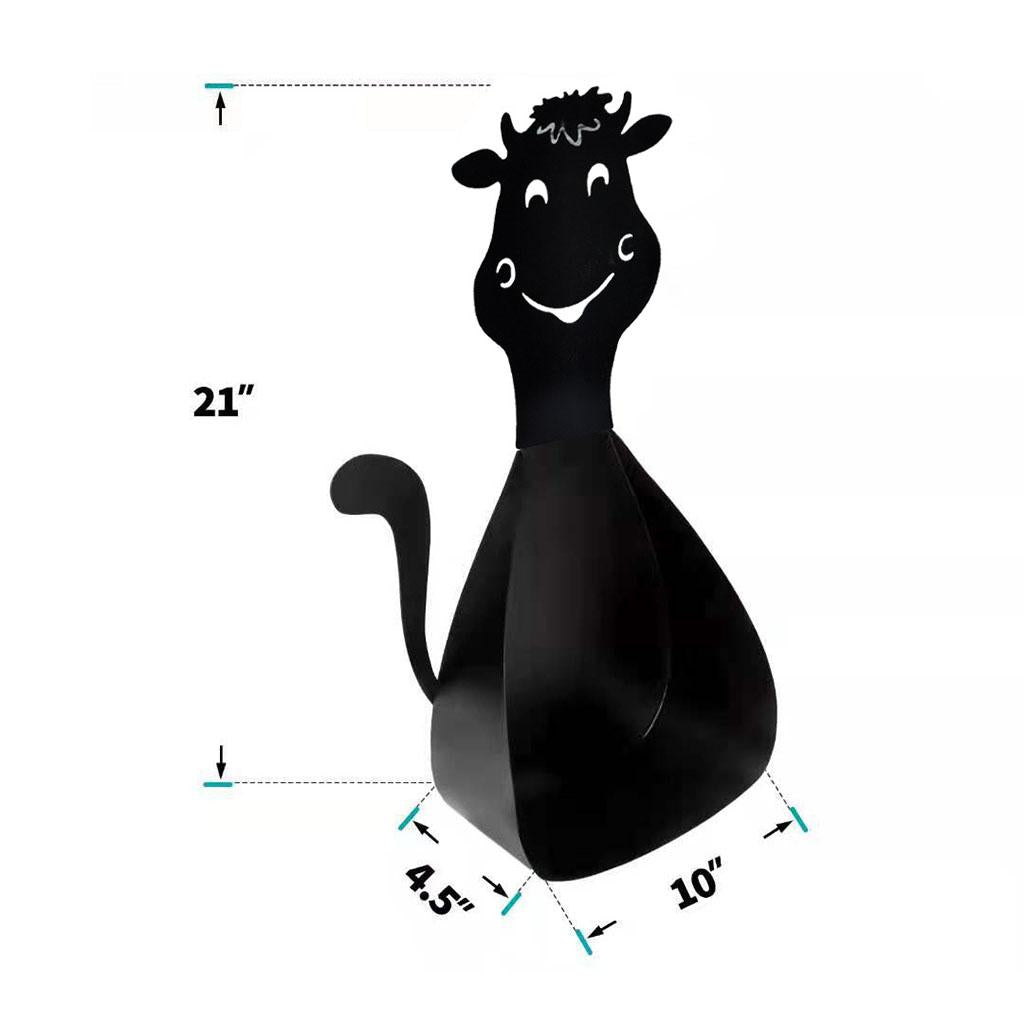 Cute Animal Figure Statue Toilet Paper Holder Office Ornament  Cow